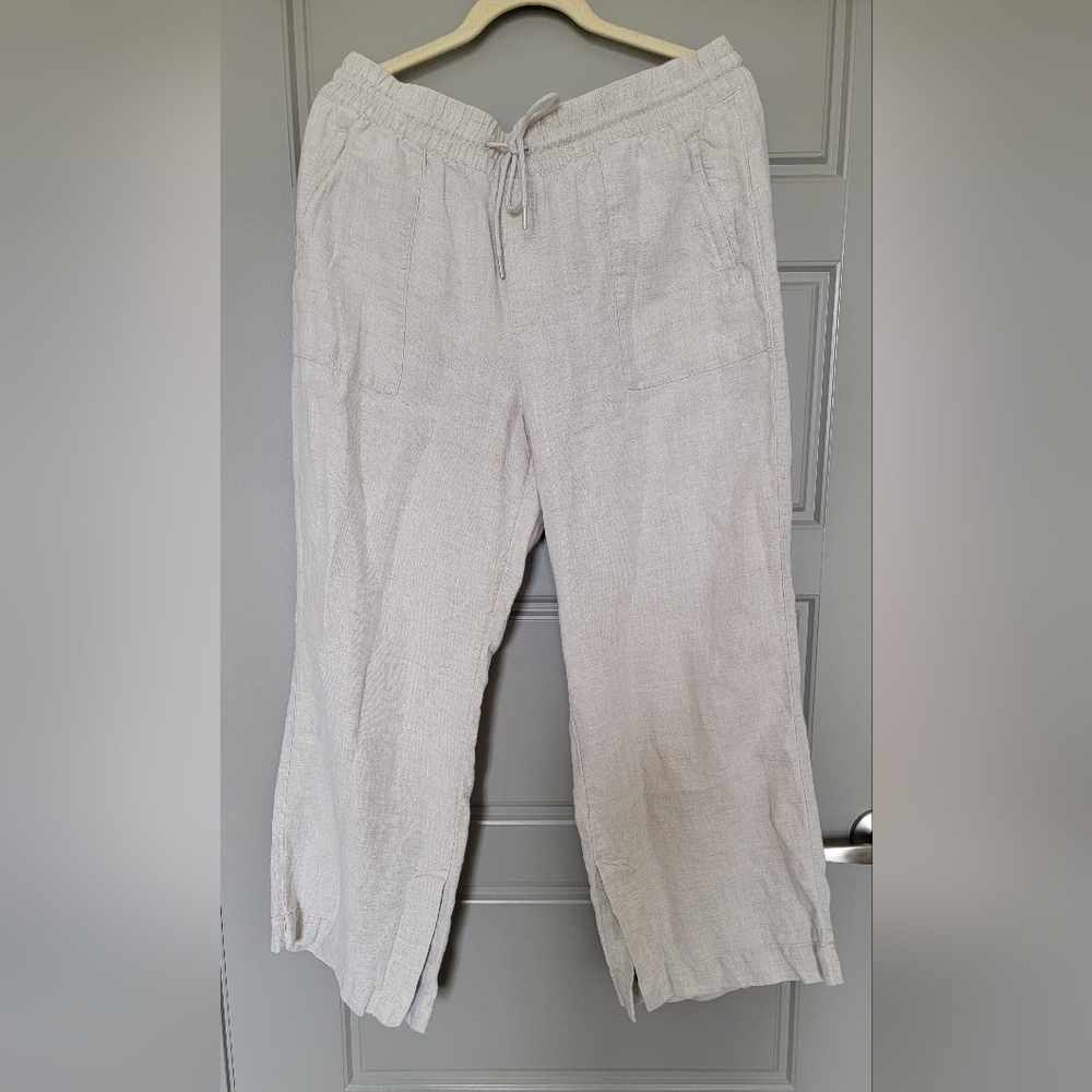 Light Beige Linen Women’s Casual Pants